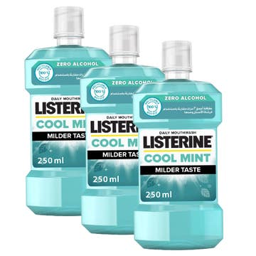 Listerine Cool Mint Mouth Wash 250ml 2+1Free [Special Offer] - Available at Alosra Online Supermarket
