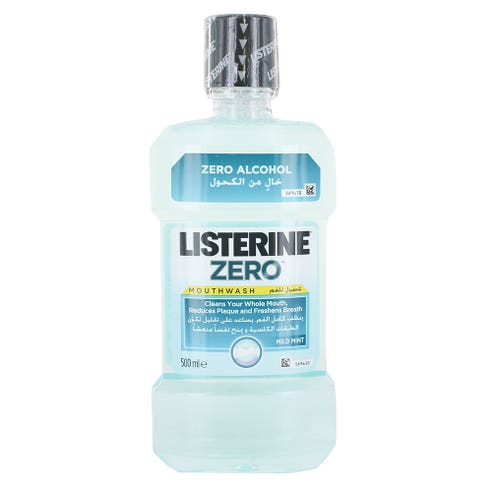 Listerine Zero Mild Mint Mouthwash 500ml - Available at Alosra Online Supermarket