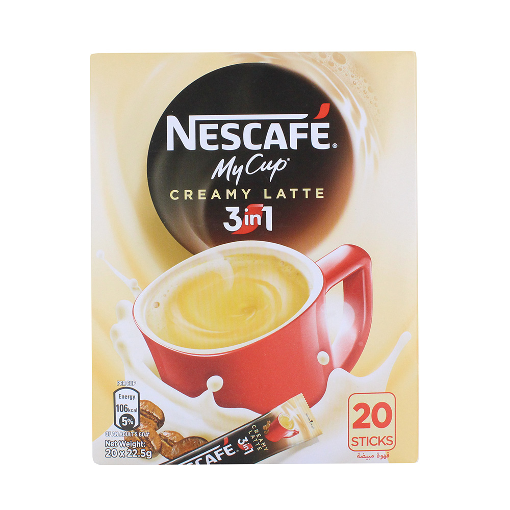 Nescafe 3 in 1 Creamy Latte 20x22.5g - Available at Alosra Online Supermarket