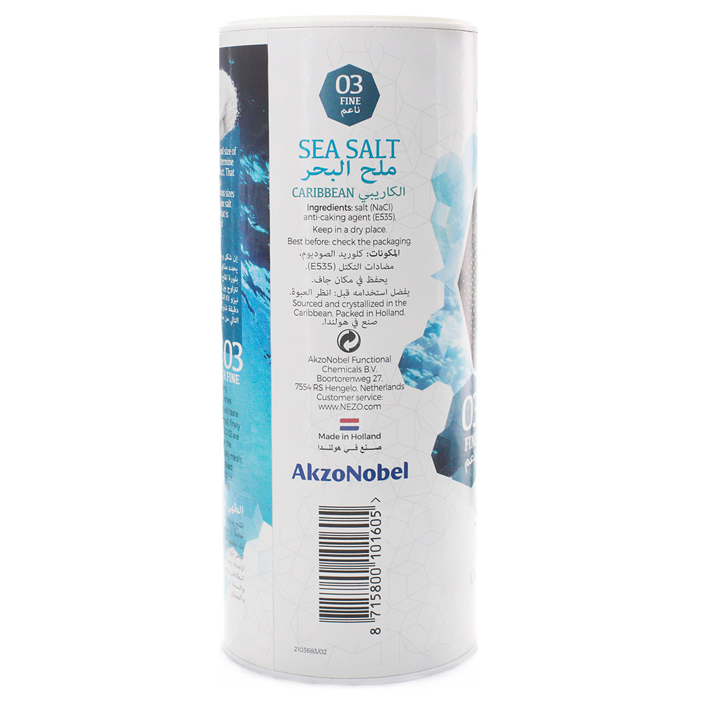 Nezo Coarse Sea Salt Shaker 500g left side image