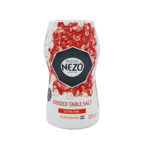 Nezo Iodized Extra Fine Table Salt 125g - Available at Alosra Online Supermarket