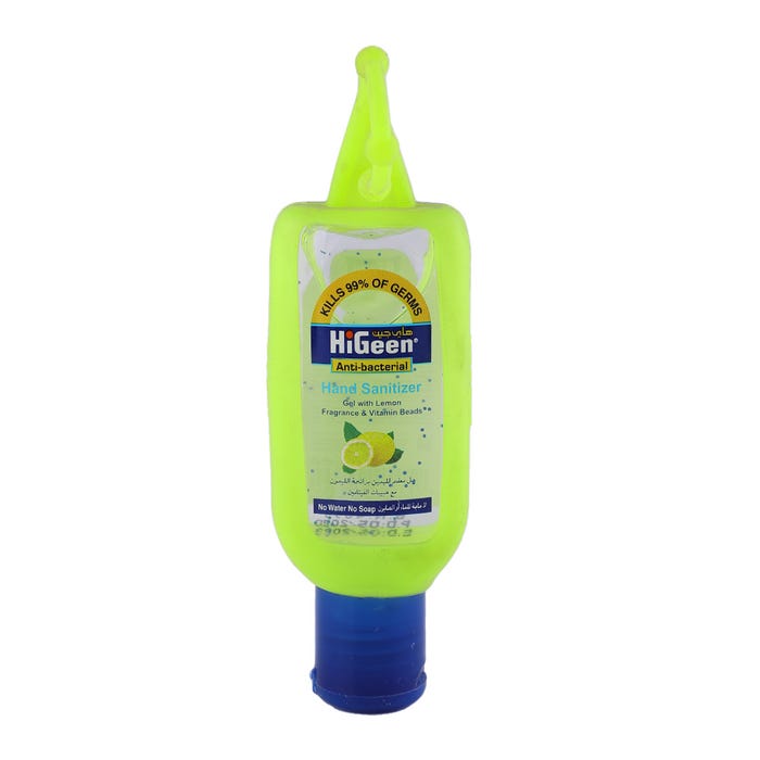 HiGeen Anti Bacterial Lemon Hand Sanitizer 50ml - Available at Alosra Online Supermarket