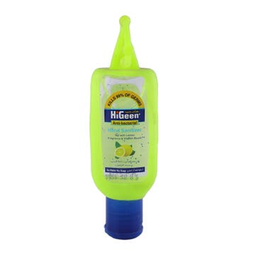 HiGeen Anti Bacterial Lemon Hand Sanitizer 50ml - Available at Alosra Online Supermarket