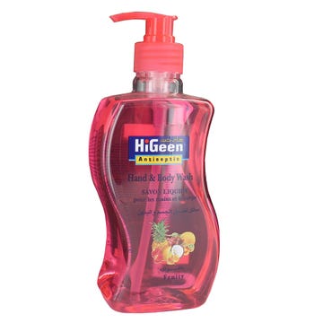 HiGeen Antiseptic Fruity Hand & Body Wash 500ml - Available at Alosra Online Supermarket