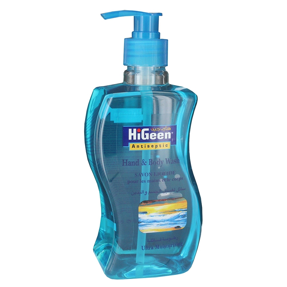 HiGeen Antiseptic Ultra Moisturizing Hand & Body Wash 500ml - Available at Alosra Online Supermarket
