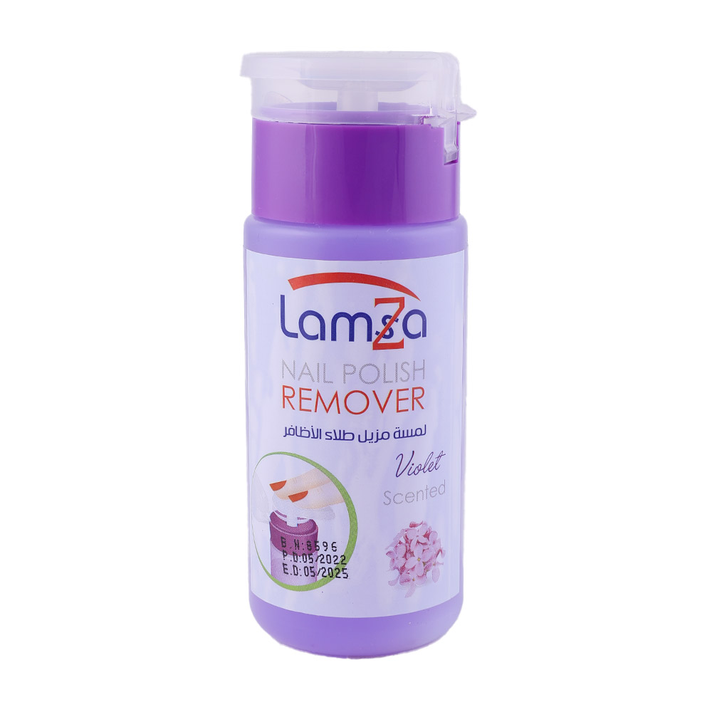 Lamsa Violet Scented Nail Polish Remover 100ml - Available at Alosra Online Supermarket