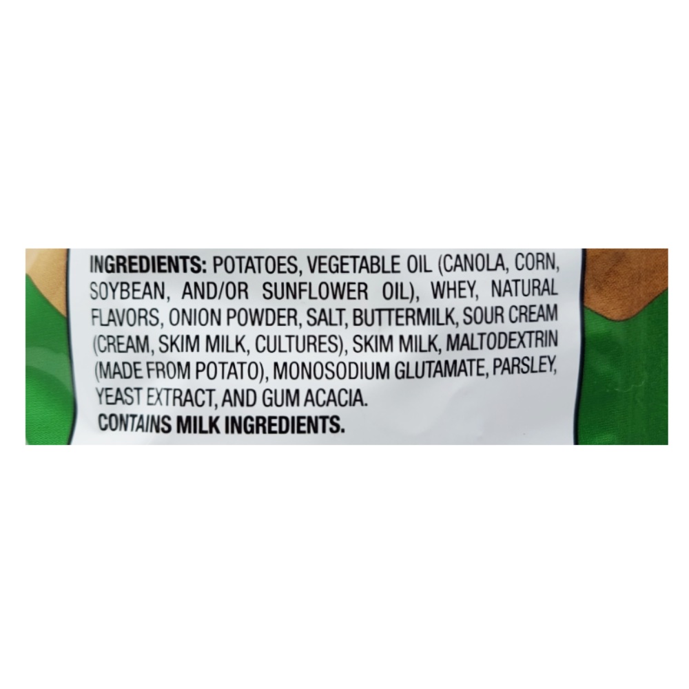 Ruffles Sour Cream & Onion Potato Chips 6.5Oz back image
