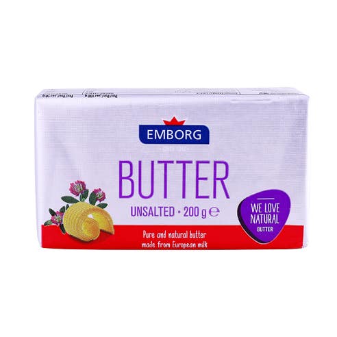 Emborg Unsalted Butter 200g - Available at Alosra Online Supermarket