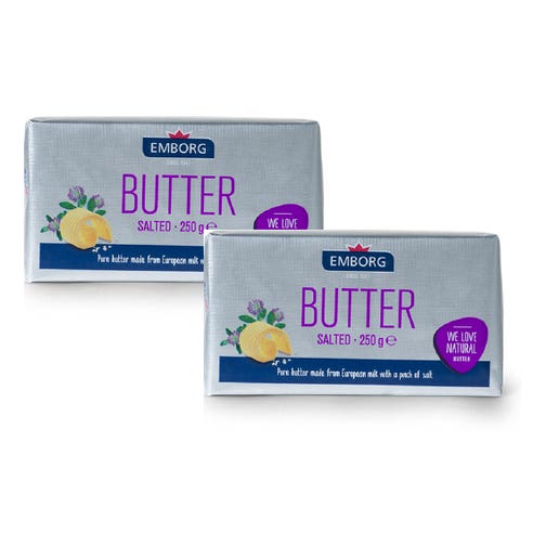 Emborg Salted Butter 2x200g 