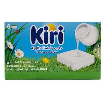 Kiri Fresh Cream & Milk Spreadable Cream Cheese 6's 100g 