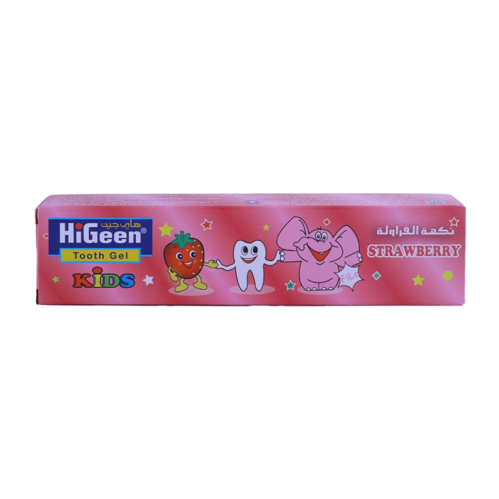HiGeen Kids Strawberry Tooth Gel 60g - Available at Alosra Online Supermarket