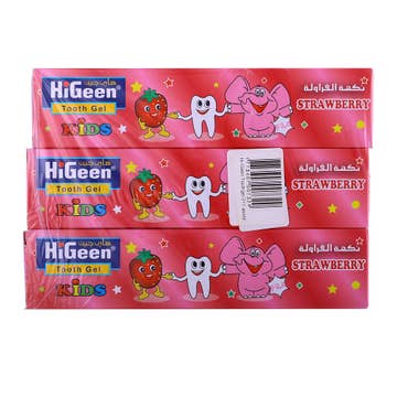 HiGeen Kids Strawberry Tooth Gel 3x60g [2+1Free] 