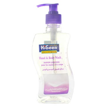 HiGeen Antiseptic Sensitive Hand & Body Wash 500ml - Available at Alosra Online Supermarket