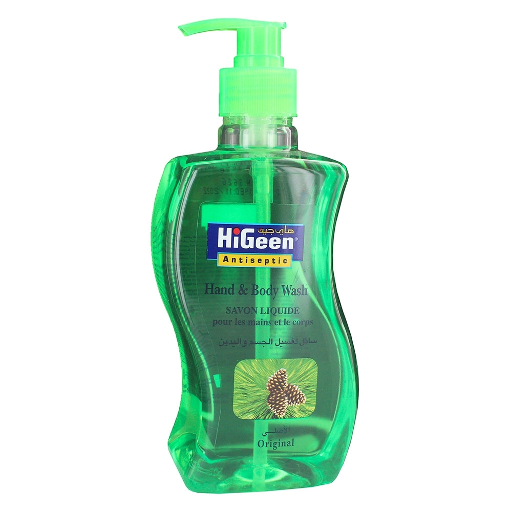 HiGeen Antiseptic Original Hand & Body Wash 500ml - Available at Alosra Online Supermarket