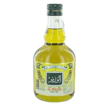 Al Wazir Olive Oil Glass Jar 500ml - Available at Alosra Online Supermarket