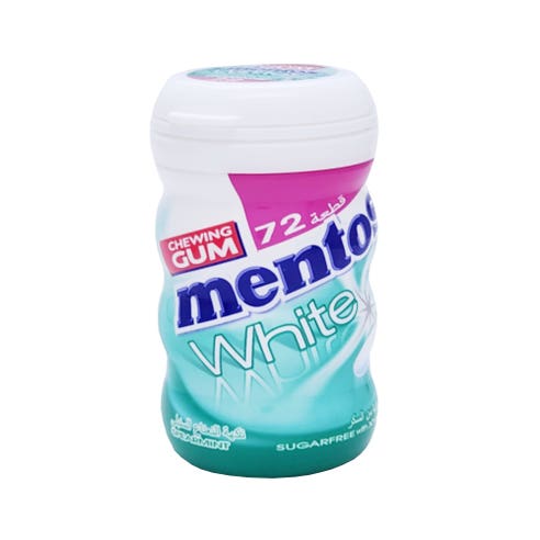 Mentos White Spearmint Chewing Gum [72 Pieces] - Available at Alosra Online Supermarket