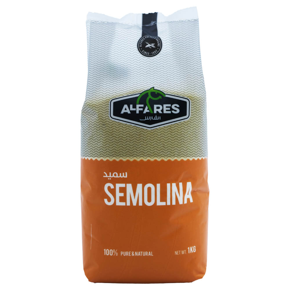 Al Fares Semolina 1Kg - Available at Alosra Online Supermarket