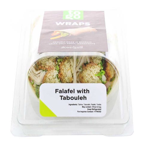 Falafel With Tabouleh Wrap - Available at Alosra Online Supermarket