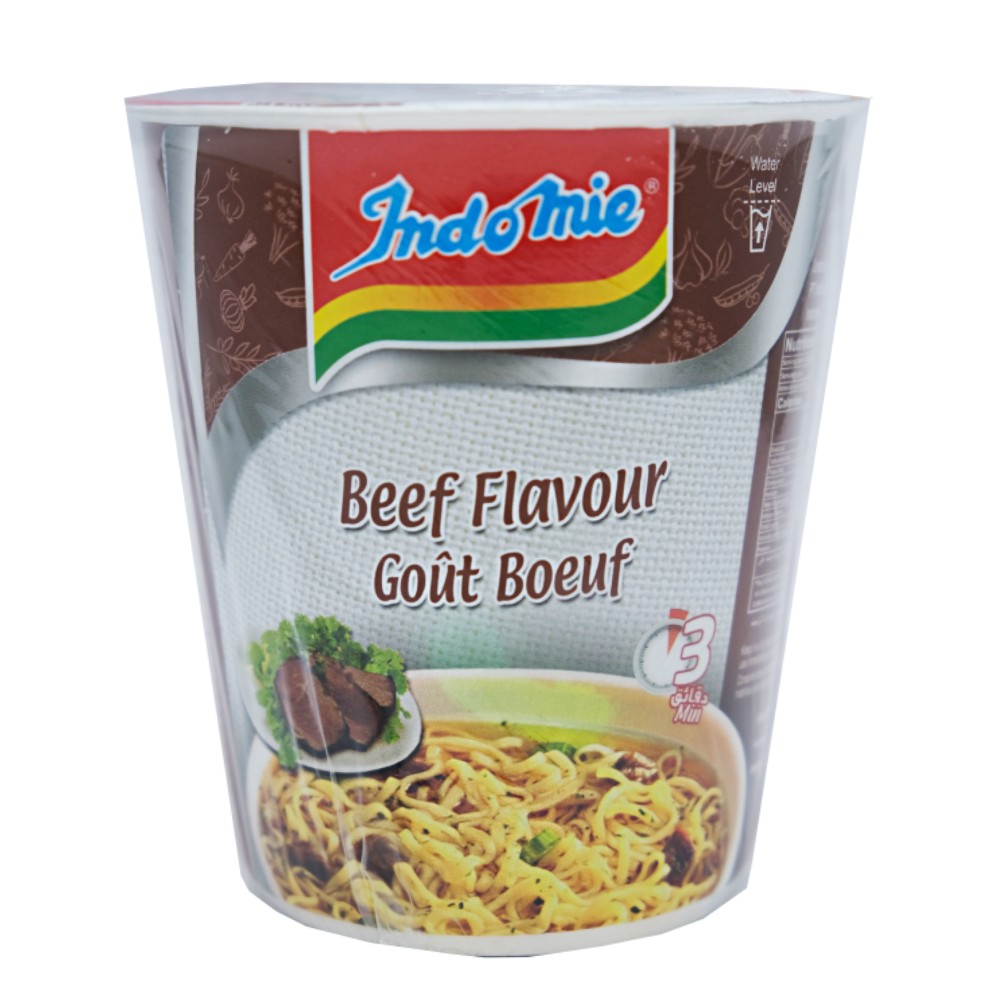 Indomie Beef Noodles Cup 60g - Available at Alosra Online Supermarket
