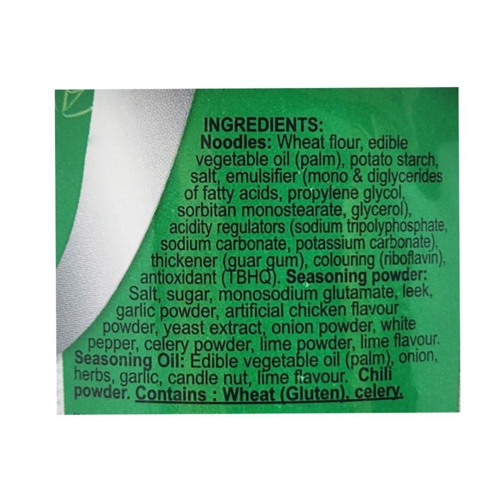 Indomie Vegetable Delight Noodles Cup 60g back image