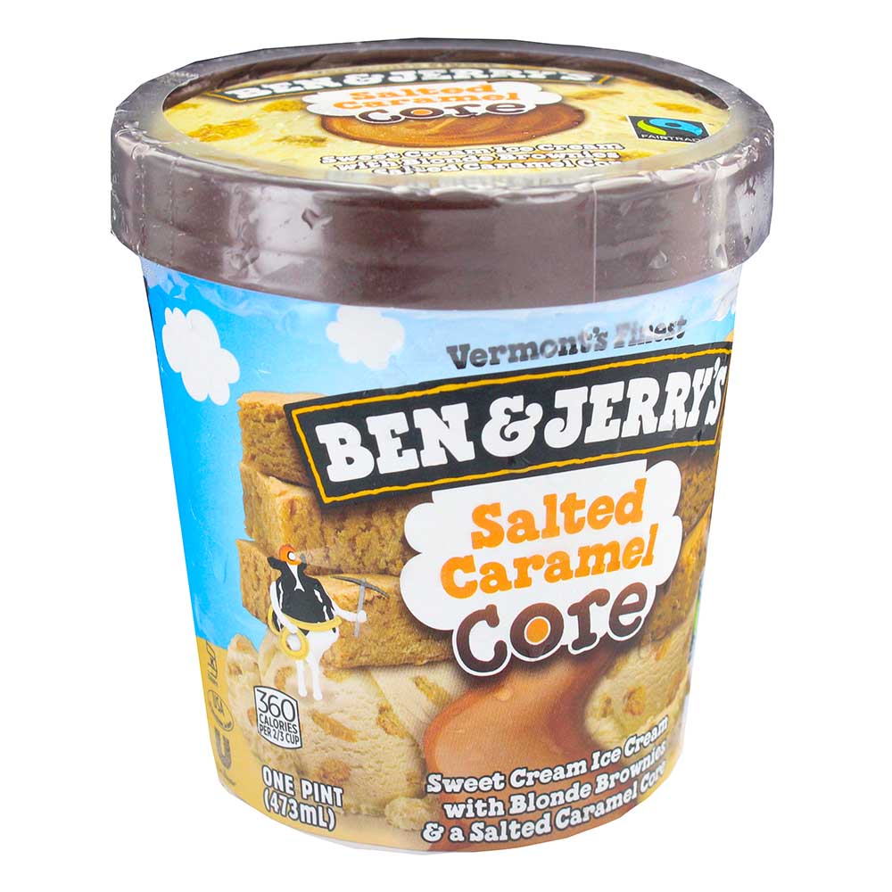 Ben & Jerry's Salted Caramel Core Ice Cream 473ml - Available at Alosra Online Supermarket