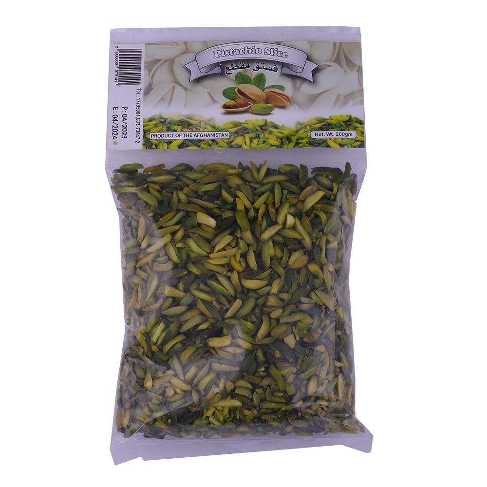 WGN Pistachio Slice 200g back image