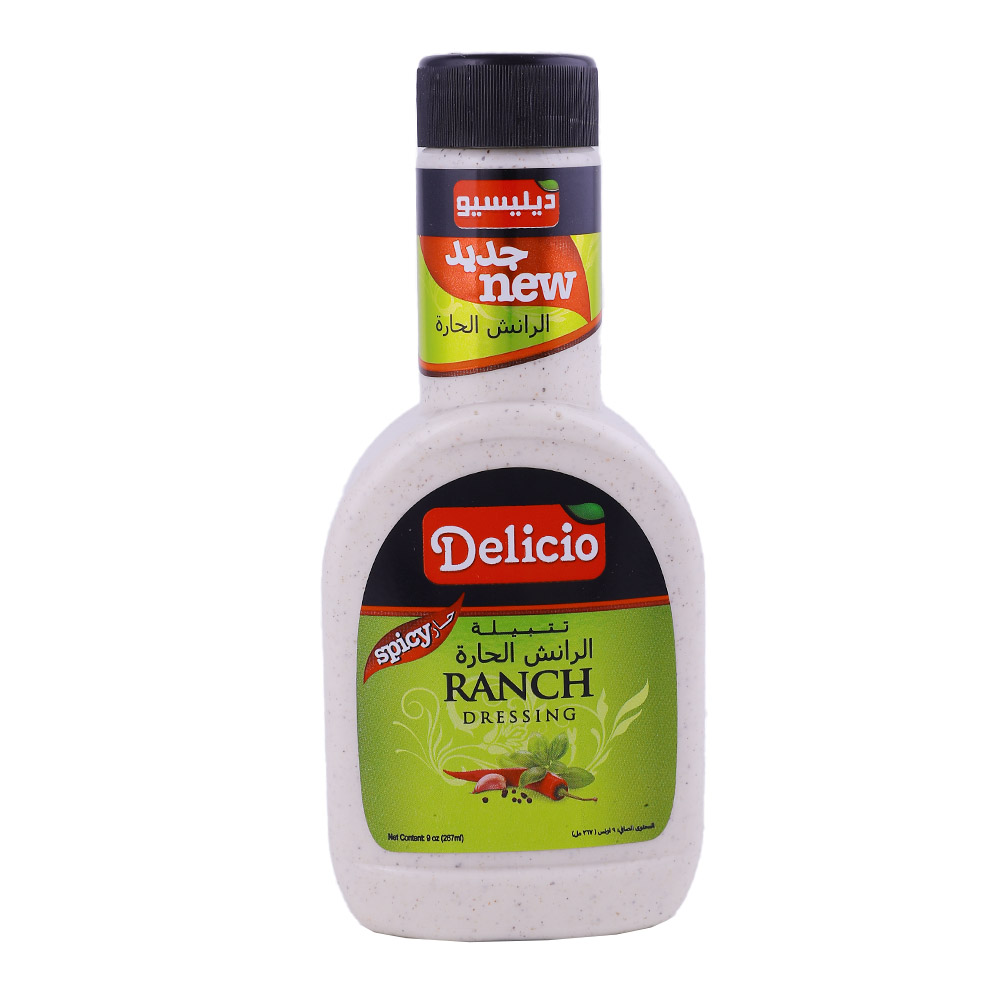 Delicio Spicy Ranch Dressing 267ml - Available at Alosra Online Supermarket