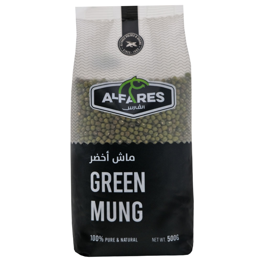 Al Fares Green Mung 500g - Available at Alosra Online Supermarket