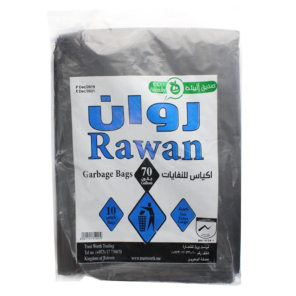 Rawan Garbage Bags 70 Gallon 10's - Available at Alosra Online Supermarket