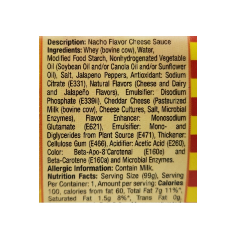 Ricos Nacho Cheese Sauce 99g back image