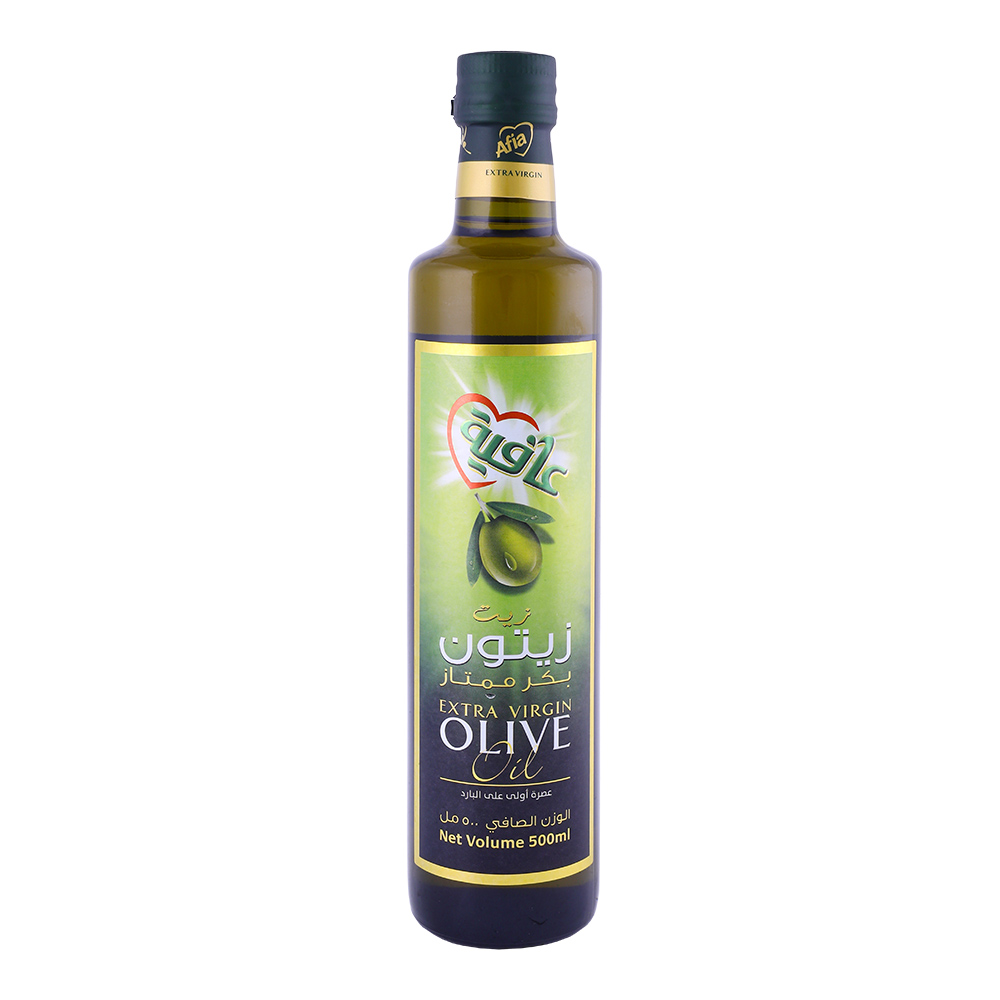 Afia Extra Virgin Olive Oil 500ml - Available at Alosra Online Supermarket