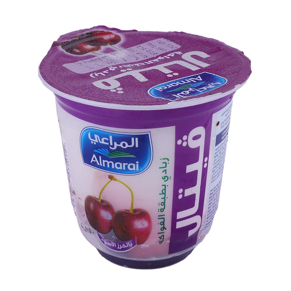 Almarai Layered Black Cherry Yoghurt 140g back image