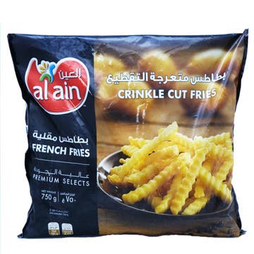 Alain Crinkle Cut French Fries 750g - Available at Alosra Online Supermarket