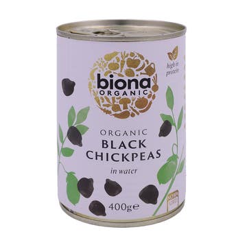 Biona Organic Black Chickpeas In Water 400g