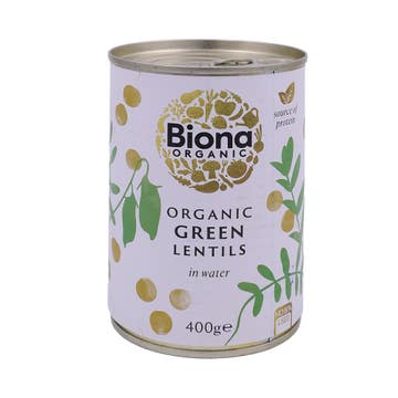 Biona Organic Green Lentils In Water 400g