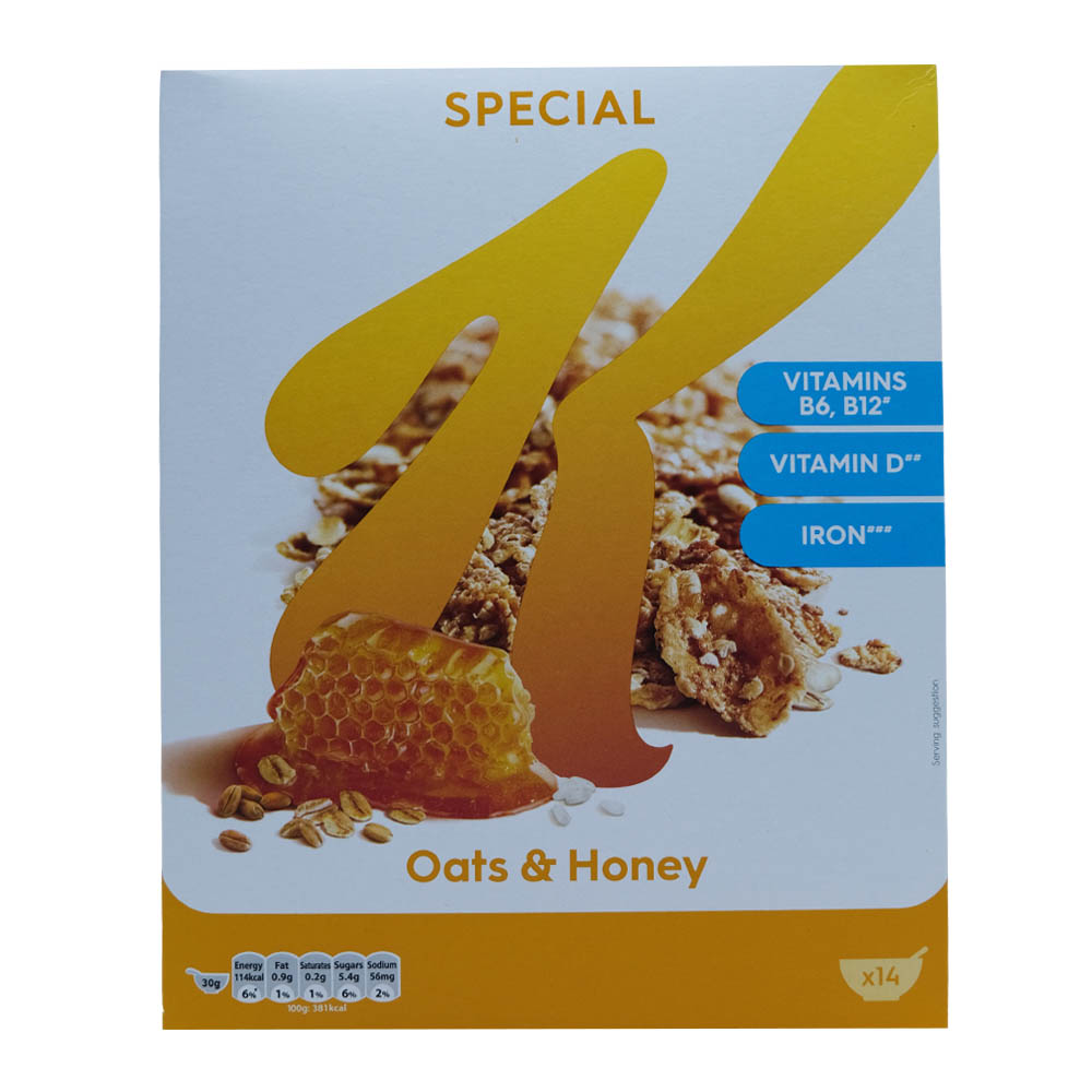 Kellogg's Special K Oats & Honey Cereal 375g - Available at Alosra Online Supermarket