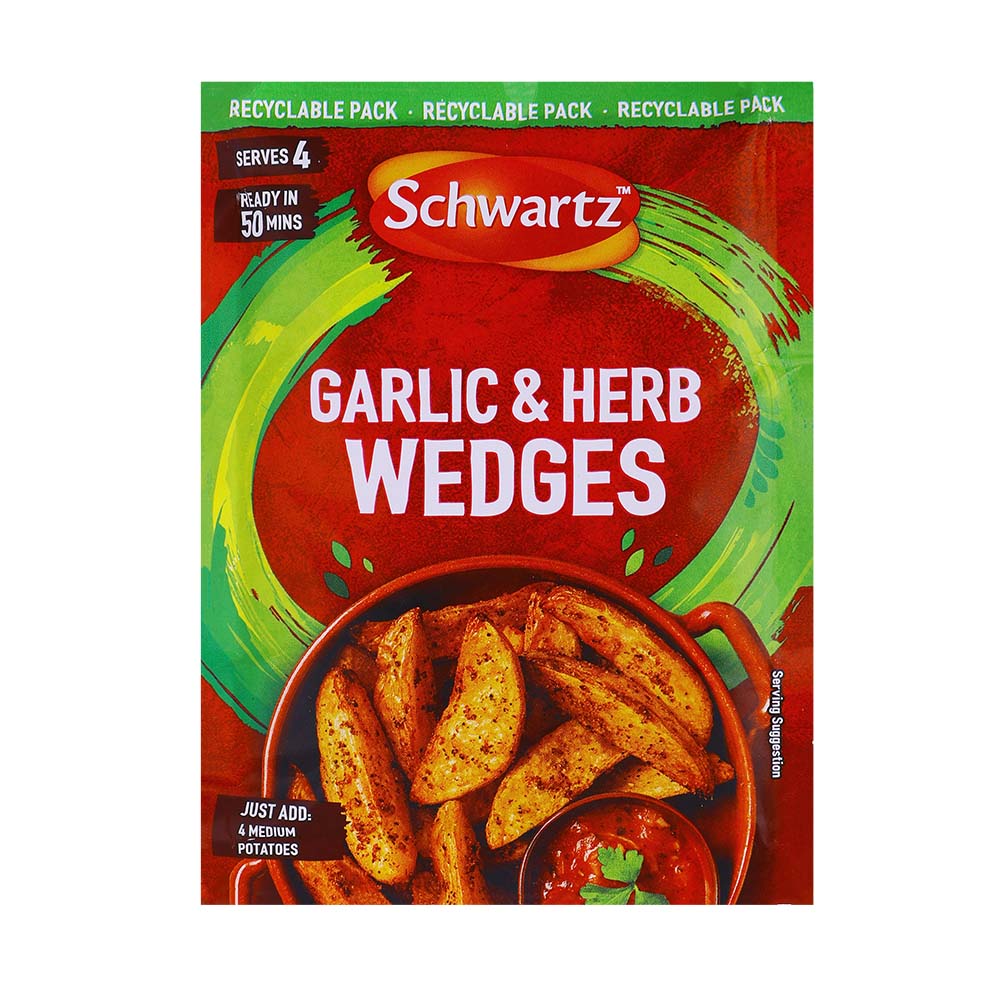Schwartz Garlic & Herb Wedges 38g – Available at Alosra Online Supermarket
