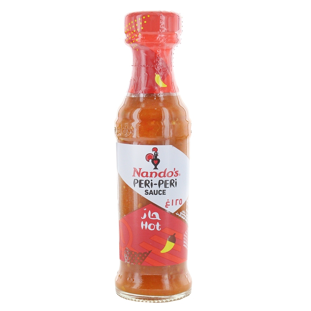 Nando's Peri-Peri Sauce Hot 125g - Available at Alosra Online Supermarket