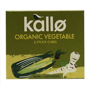 Kallo Organic Vegetable Cubes 6's 66g - Available at Alosra Online Supermarket