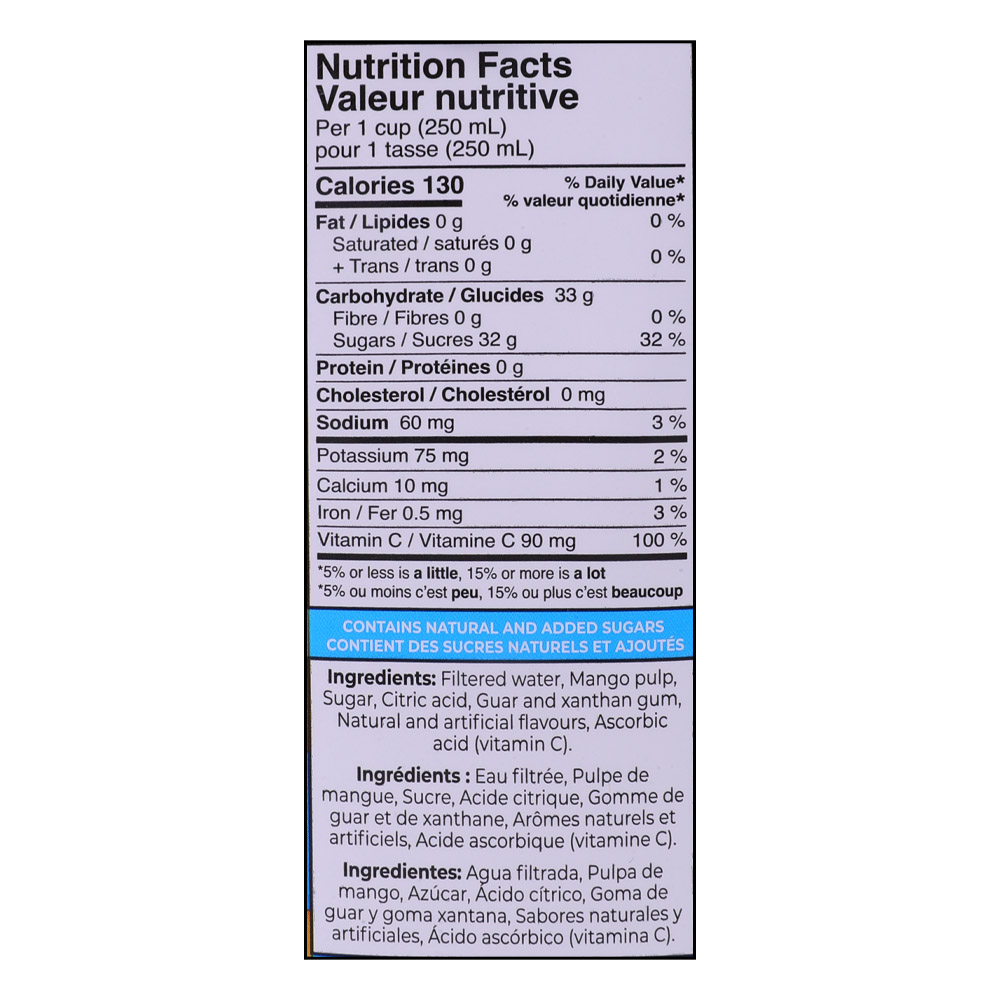 Rubicon Mango Juice Drink 1L right side image