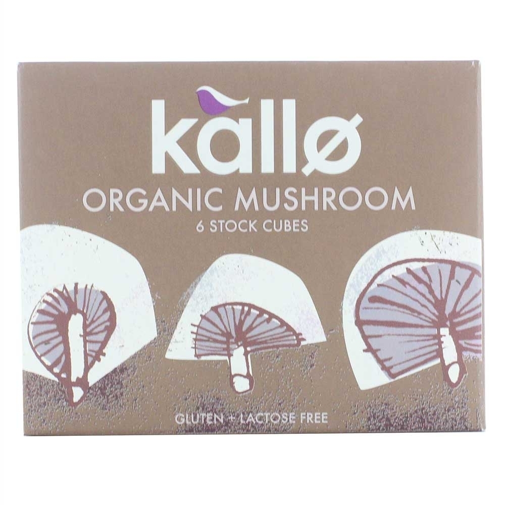 Kallo Organic Cubes Mushroom 6's 66g - Available at Alosra Online Supermarket