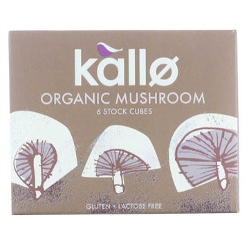 Kallo Organic Cubes Mushroom 6's 66g - Available at Alosra Online Supermarket
