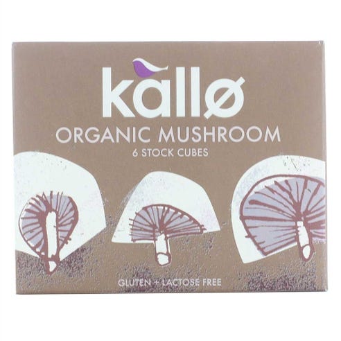 Kallo Organic Cubes Mushroom 6's 66g - Available at Alosra Online Supermarket