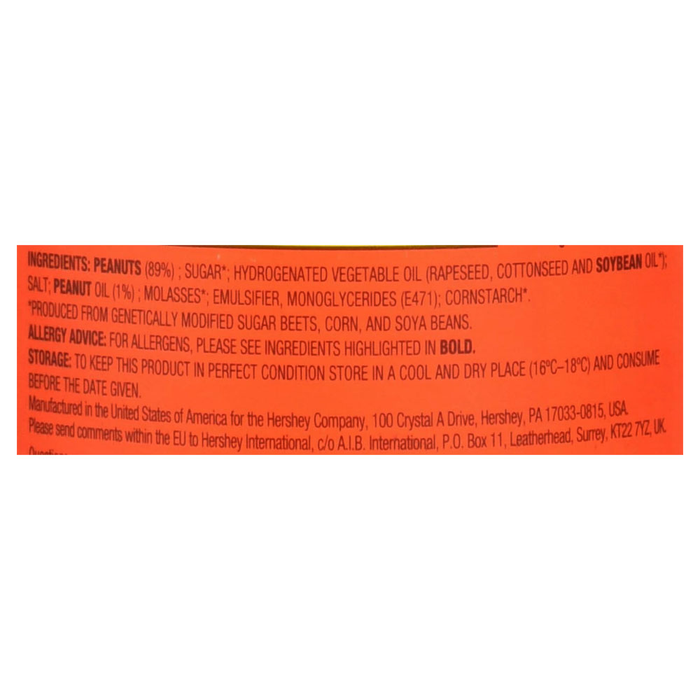 Reeses Creamy Peanut Butter 510g right side image