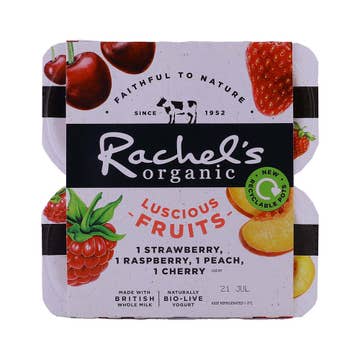 Rachel's Luscious Fruits Yoghurt 4x110g - Available at Alosra Online Supermarket