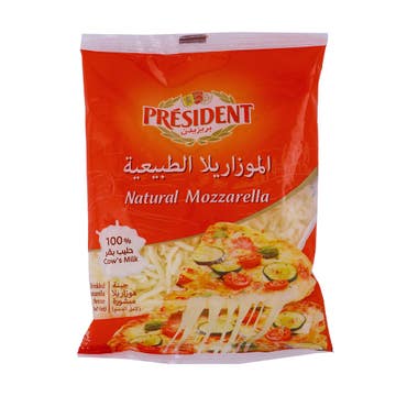 President Shredded Natural Mozzarella Bag 200g 