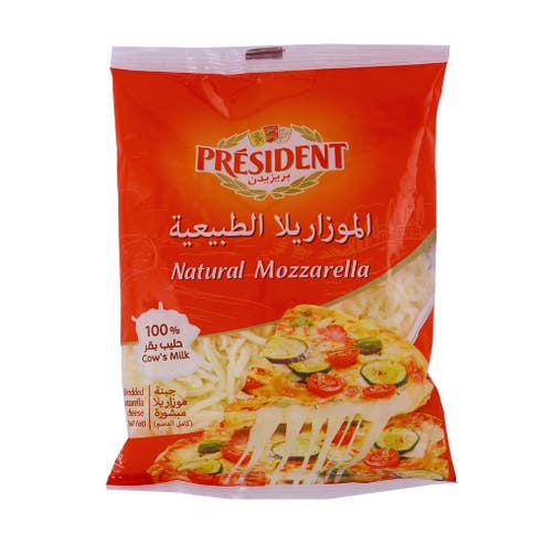 President Shredded Natural Mozzarella Bag 200g 