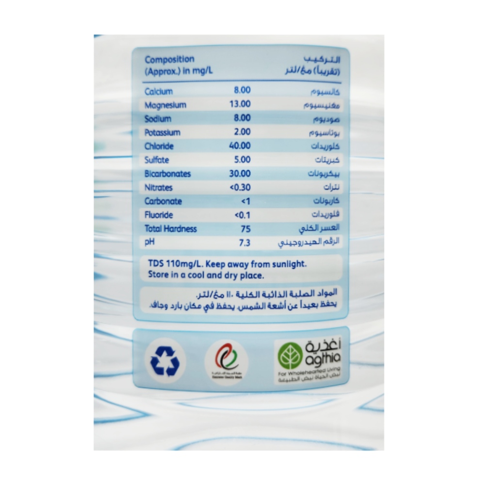 Al Ain Natural Drinking Water 5L right side image