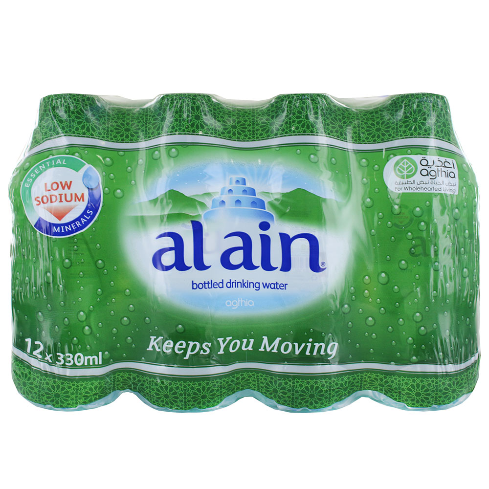 Al Ain Natural Drinking Water 330ml [12 Pack] - Available at Alosra Online Supermarket