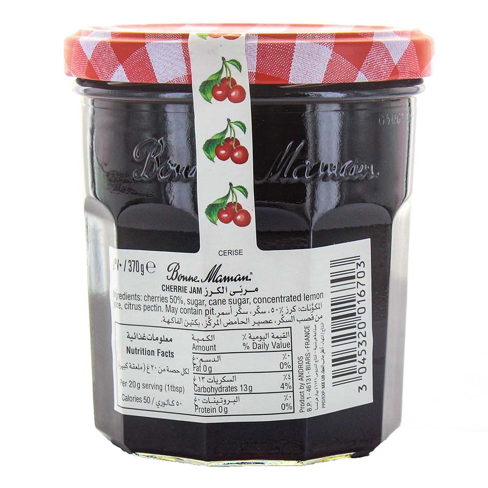 Bonne Maman Cherry Preserve 370g back image